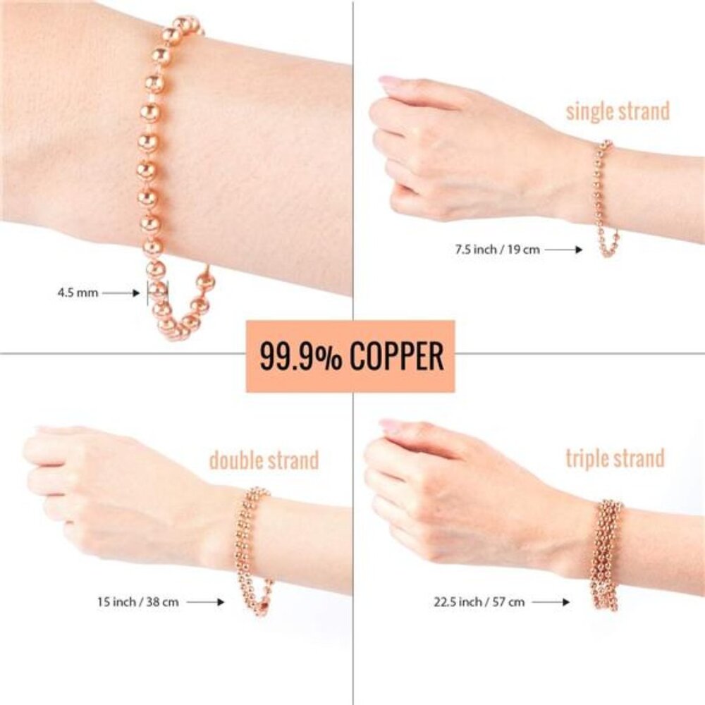 100% Copper Bracelet ~ Made With Solid And High G… - image 2